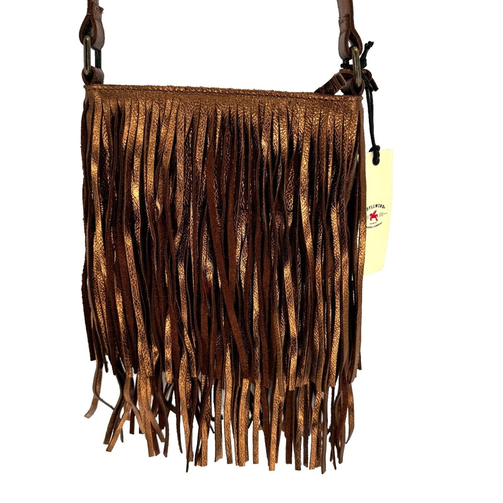 Idyllwind Womens Camarillo Metallic Fringe Suede Crossbody Bag Western Rodeo NEW - Picture 3 of 14